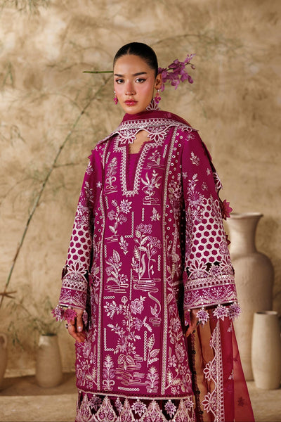 Akbar Aslam | Elea Lawn 26 | Poise-Brand:Akbar Aslam-Type:Ladies Clothes-Wine-Lawn-House of Maryam- Buy in UK, USA