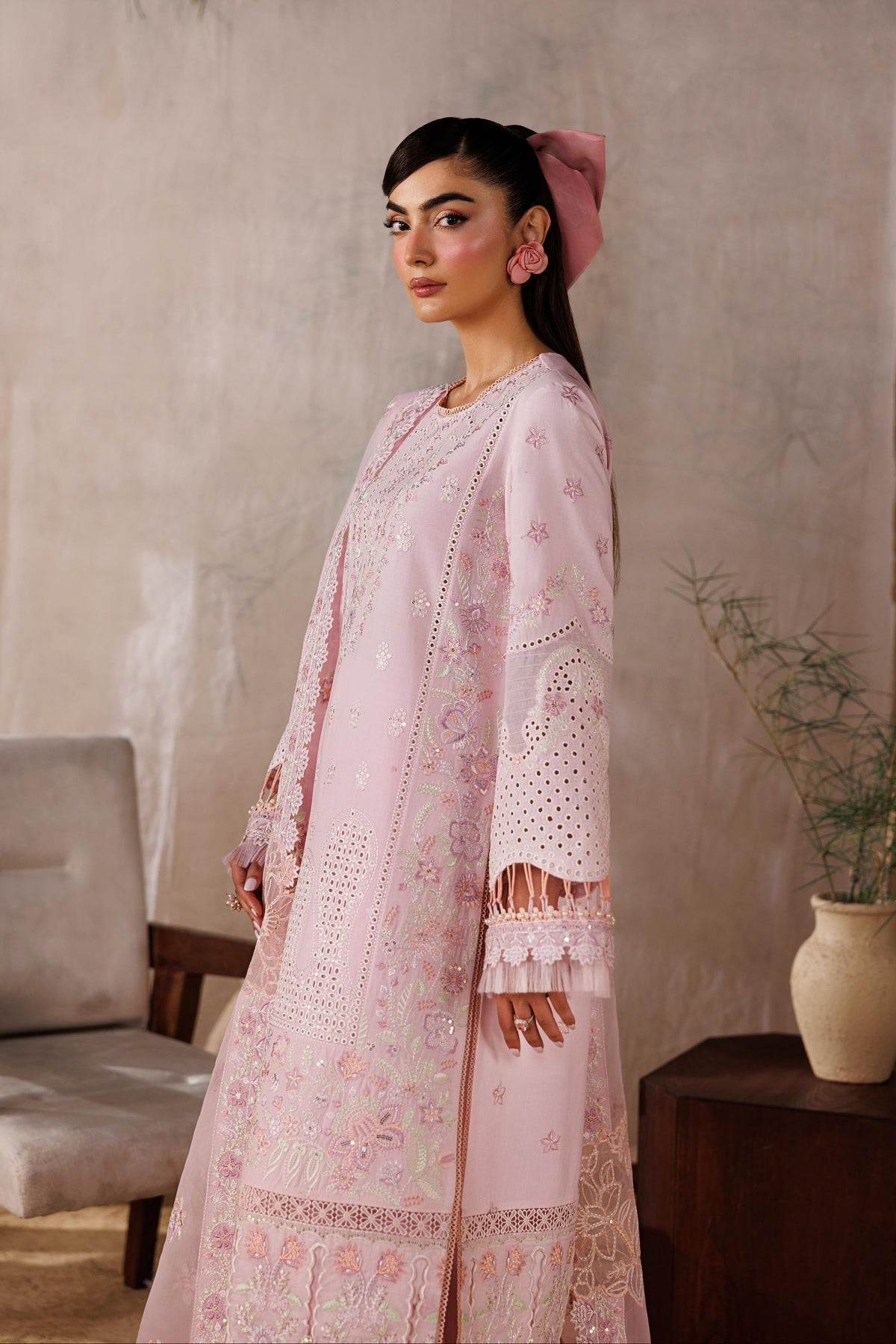 Akbar Aslam | Elea Lawn 26 | Porcelain-Brand:Akbar Aslam-Type:Ladies Clothes-Pink-Lawn-House of Maryam- Buy in UK, USA