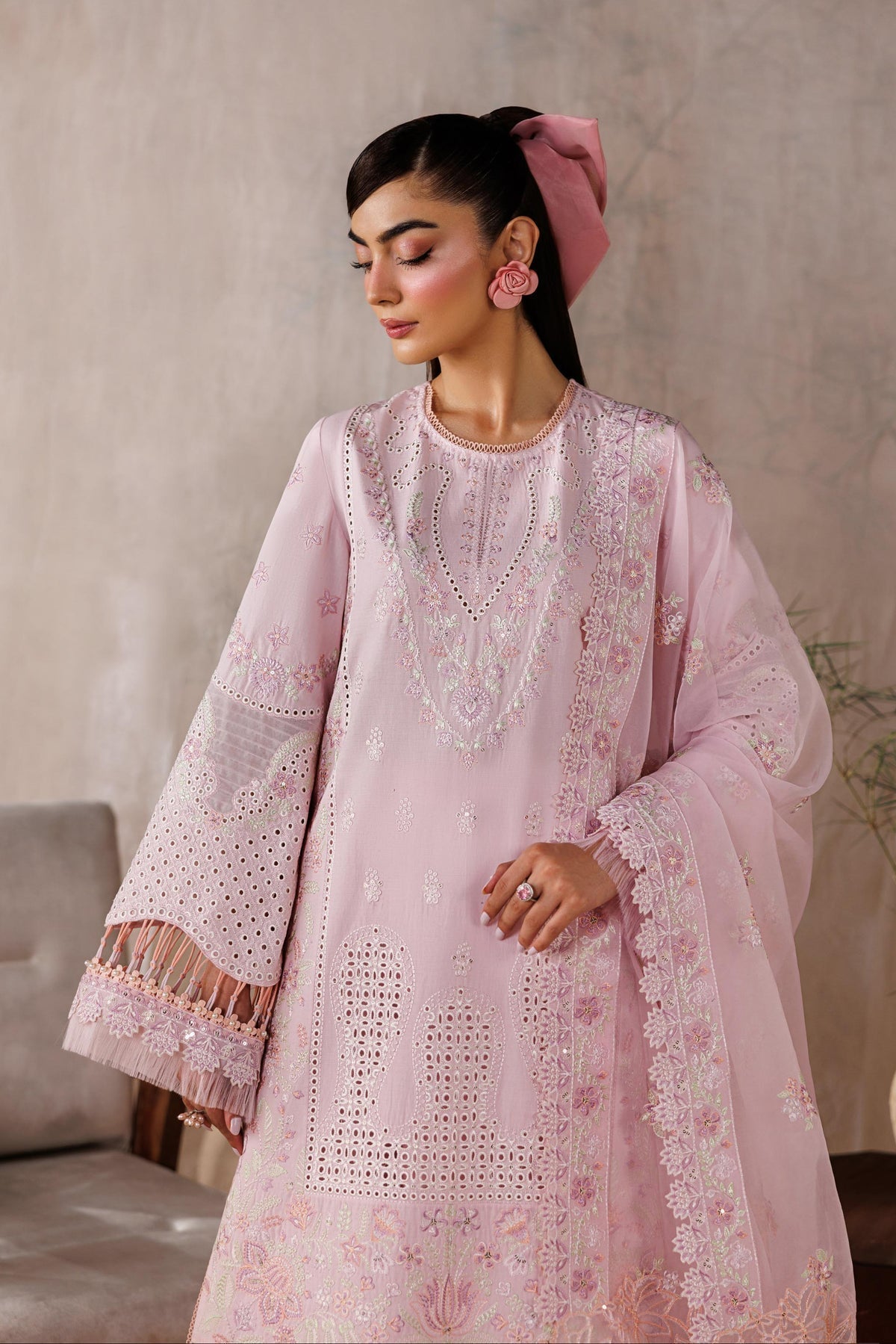 Akbar Aslam | Elea Lawn 26 | Porcelain-Brand:Akbar Aslam-Type:Ladies Clothes-Pink-Lawn-House of Maryam- Buy in UK, USA
