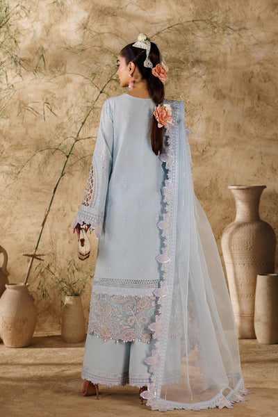 Akbar Aslam | Elea Lawn 26 | Saffron-Brand:Akbar Aslam-Type:Ladies Clothes-Ice Blue-Lawn-House of Maryam- Buy in UK, USA