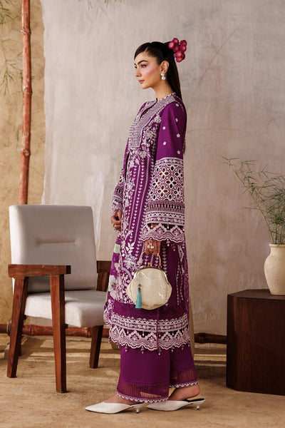 Akbar Aslam | Elea Lawn 26 | Tenebris-Brand:Akbar Aslam-Type:Ladies Clothes-Plum-Lawn-House of Maryam- Buy in UK, USA