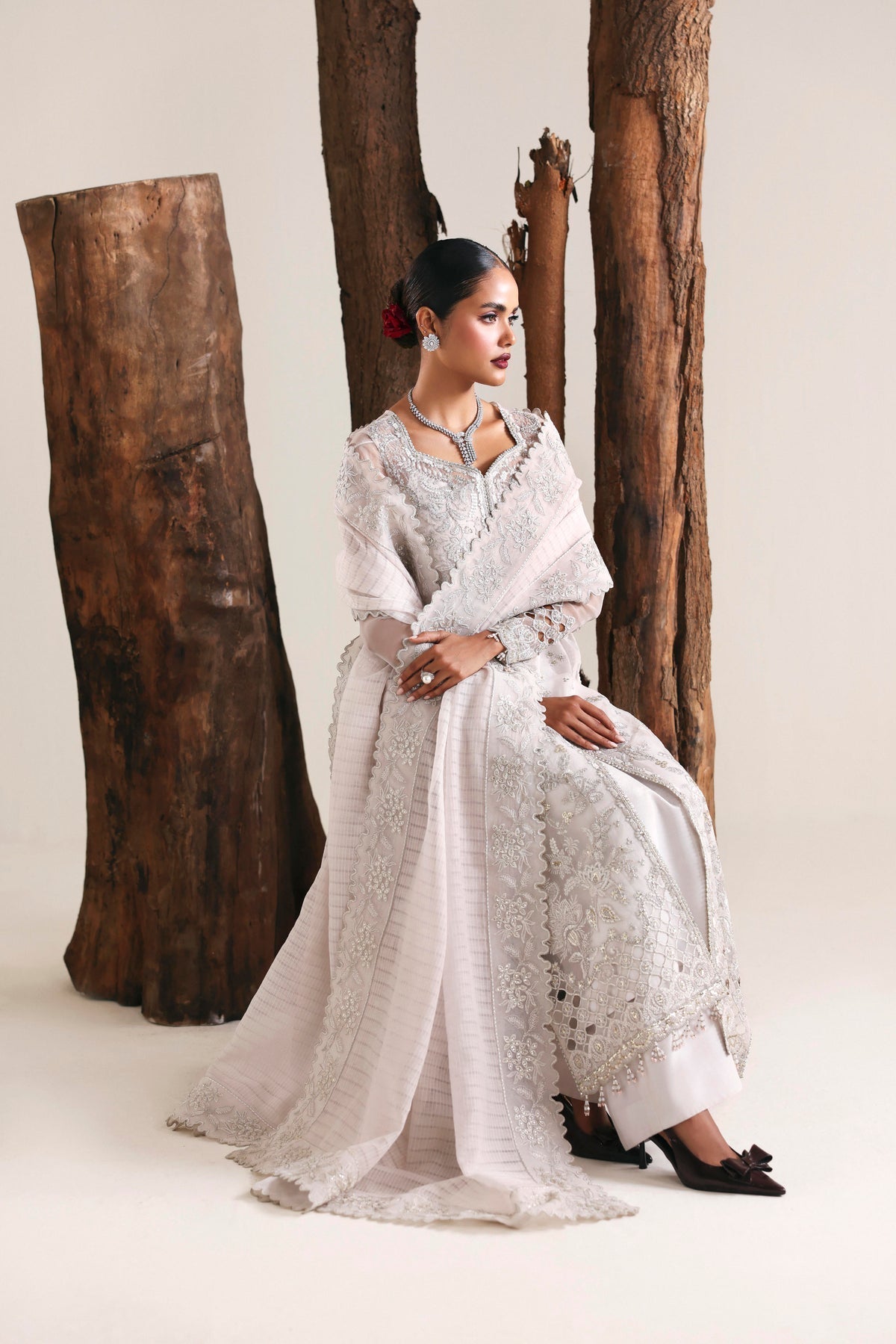 Akbar Aslam | Formal Pret | Allure-Brand:Akbar Aslam-Type:Ladies Clothes-Off White-Organza-House of Maryam- Buy in UK, USA