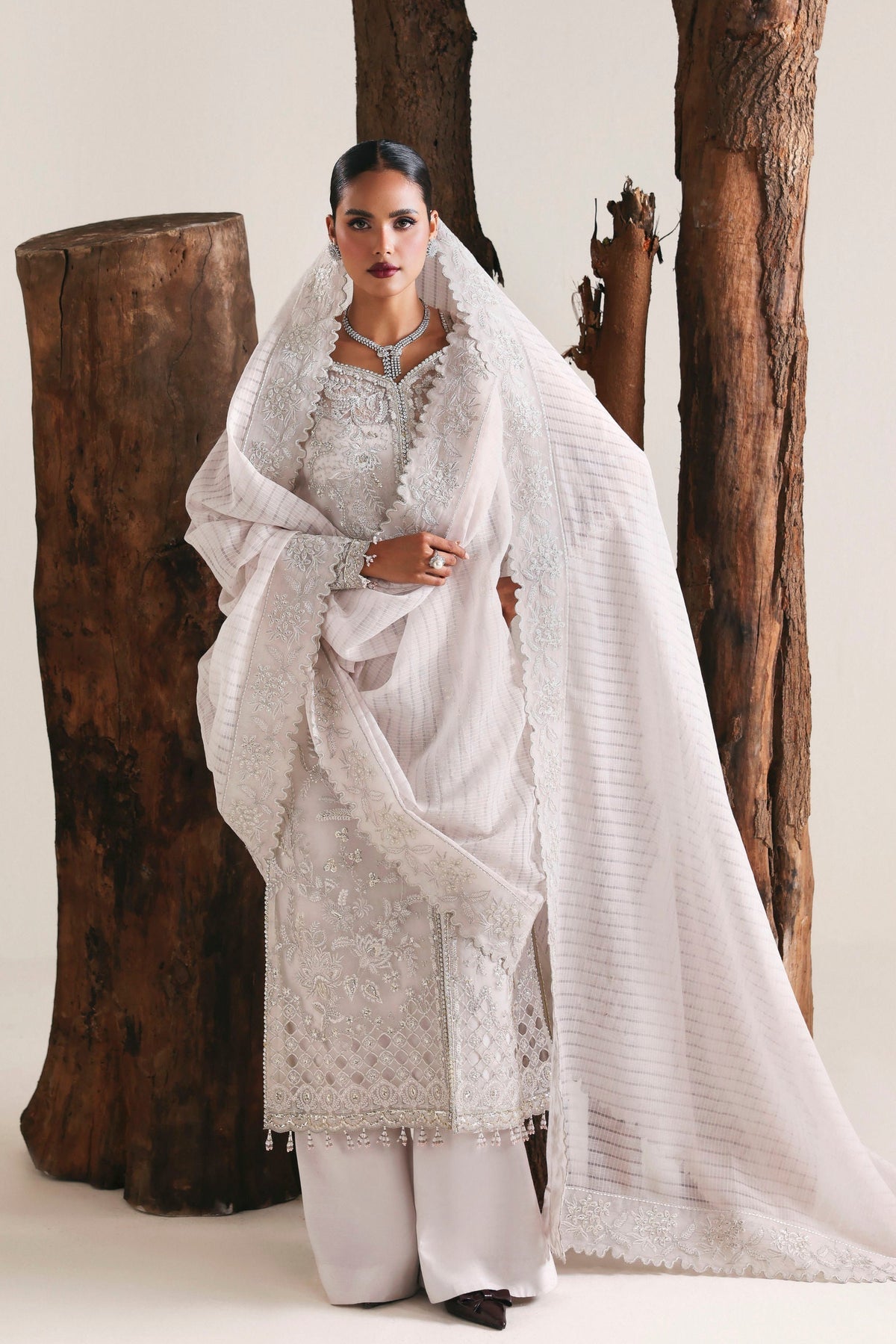 Akbar Aslam | Formal Pret | Allure-Brand:Akbar Aslam-Type:Ladies Clothes-Off White-Organza-House of Maryam- Buy in UK, USA
