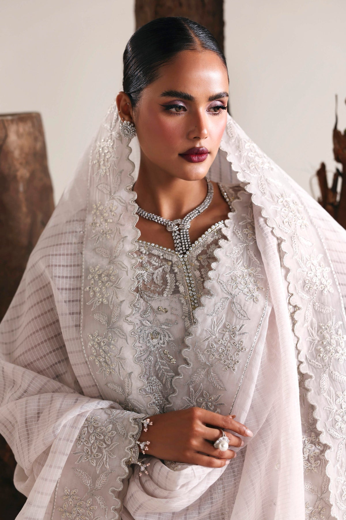 Akbar Aslam | Formal Pret | Allure-Brand:Akbar Aslam-Type:Ladies Clothes-Off White-Organza-House of Maryam- Buy in UK, USA