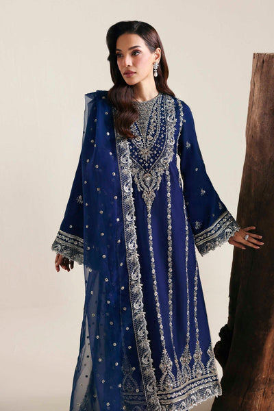 Akbar Aslam | Formal Pret | Ardyn-Brand:Akbar Aslam-Type:Ladies Clothes-Dark Navy Blue-Tissue Silk-House of Maryam- Buy in UK, USA
