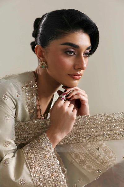 Akbar Aslam | Formal Pret | Aurex-Brand:Akbar Aslam-Type:Ladies Clothes-Soft Gray-Tissue Silk-House of Maryam- Buy in UK, USA