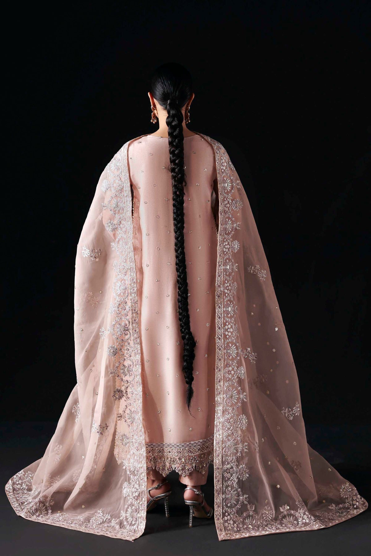 Akbar Aslam | Formal Pret | Avenor-Brand:Akbar Aslam-Type:Ladies Clothes-Blush Pink-Tissue Silk-House of Maryam- Buy in UK, USA