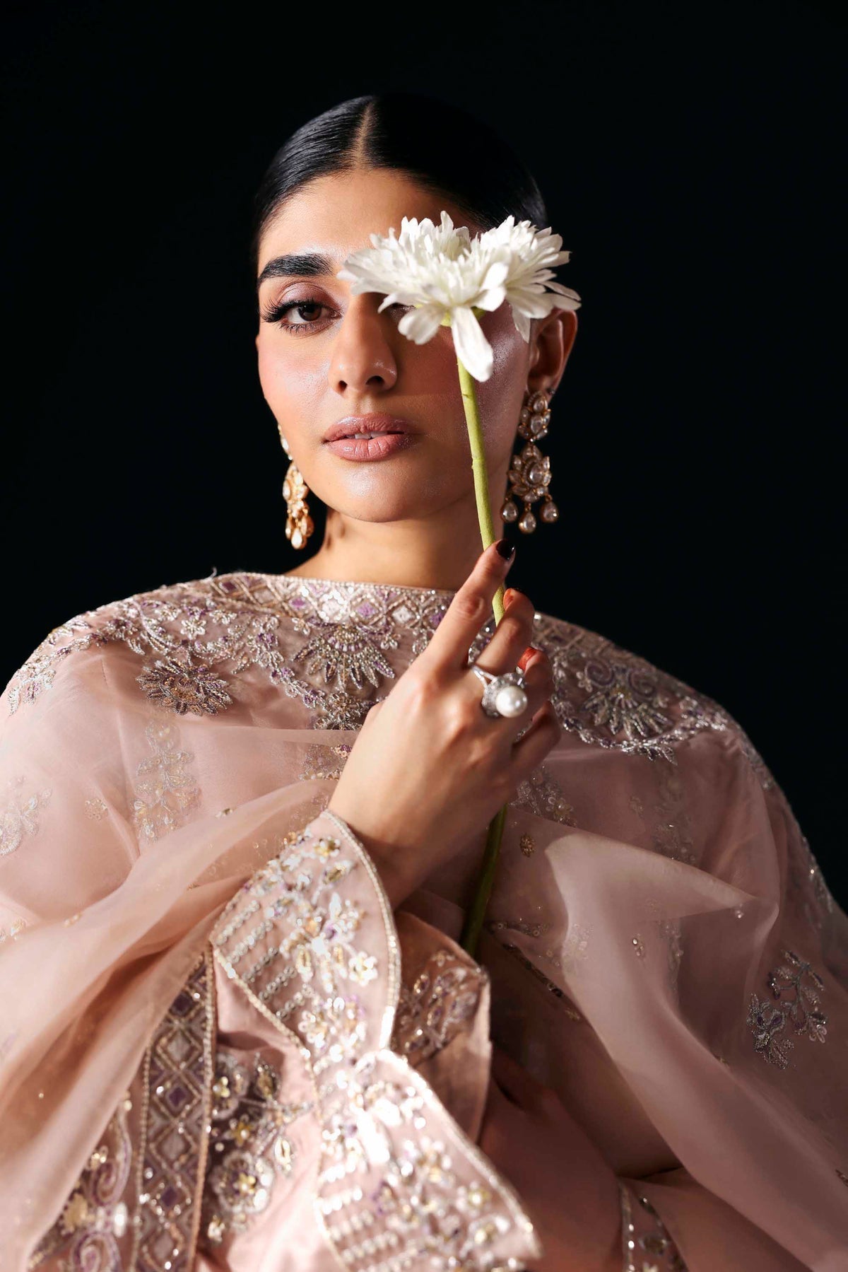 Akbar Aslam | Formal Pret | Avenor-Brand:Akbar Aslam-Type:Ladies Clothes-Blush Pink-Tissue Silk-House of Maryam- Buy in UK, USA