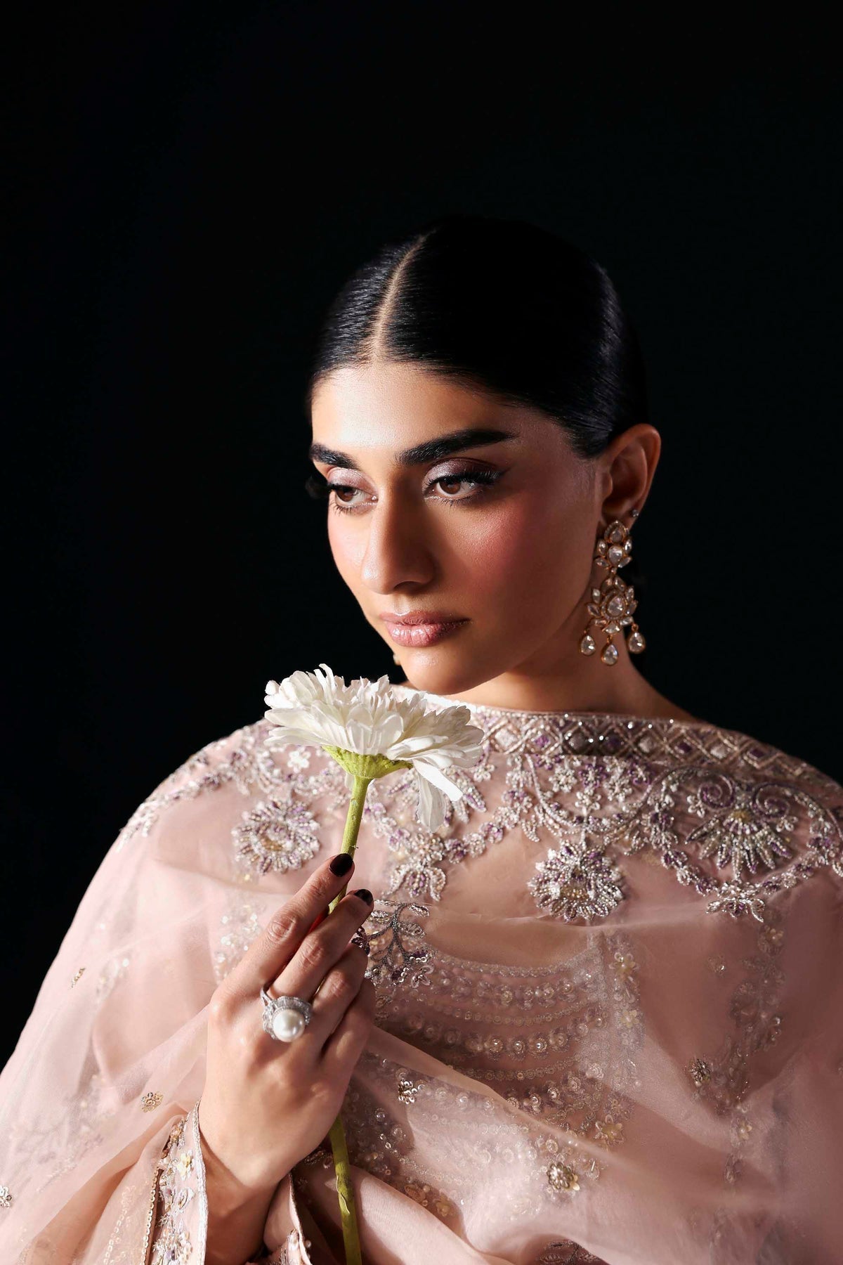 Akbar Aslam | Formal Pret | Avenor-Brand:Akbar Aslam-Type:Ladies Clothes-Blush Pink-Tissue Silk-House of Maryam- Buy in UK, USA