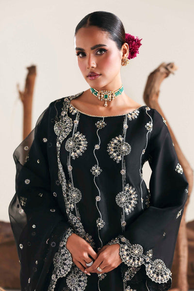 Akbar Aslam | Formal Pret | Caelis-Brand:Akbar Aslam-Type:Ladies Clothes-Black-Tissue Silk-House of Maryam- Buy in UK, USA
