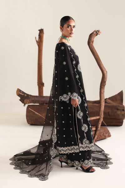 Akbar Aslam | Formal Pret | Caelis-Brand:Akbar Aslam-Type:Ladies Clothes-Black-Tissue Silk-House of Maryam- Buy in UK, USA