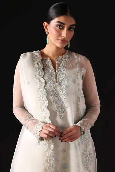 Akbar Aslam | Formal Pret | Celeste-Brand:Akbar Aslam-Type:Ladies Clothes-Ivory-Organza-House of Maryam- Buy in UK, USA