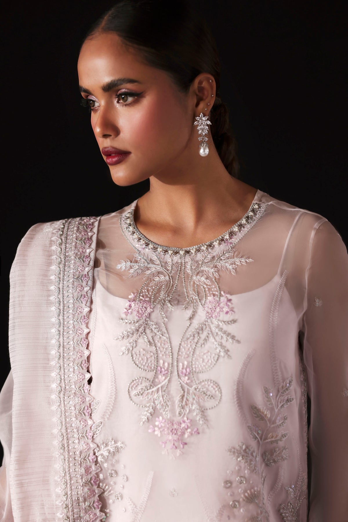 Akbar Aslam | Formal Pret |Dynara-Brand:Akbar Aslam-Type:Ladies Clothes-Light Pink-Organza-House of Maryam- Buy in UK, USA