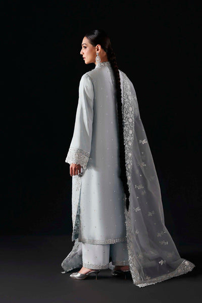 Akbar Aslam | Formal Pret | Elisea-Brand:Akbar Aslam-Type:Ladies Clothes-Silver-Tissue Silk-House of Maryam- Buy in UK, USA