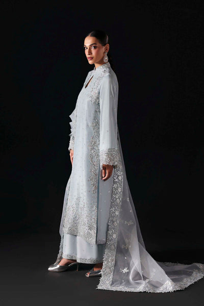 Akbar Aslam | Formal Pret | Elisea-Brand:Akbar Aslam-Type:Ladies Clothes-Silver-Tissue Silk-House of Maryam- Buy in UK, USA