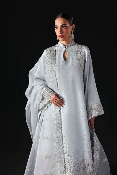 Akbar Aslam | Formal Pret | Elisea-Brand:Akbar Aslam-Type:Ladies Clothes-Silver-Tissue Silk-House of Maryam- Buy in UK, USA