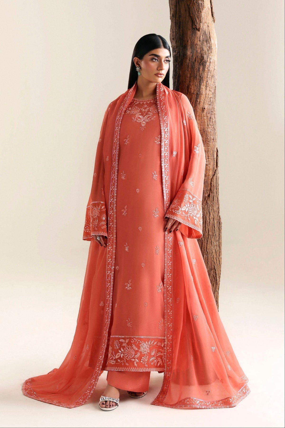 Akbar Aslam Kaira chiffon formal suit, photo 5