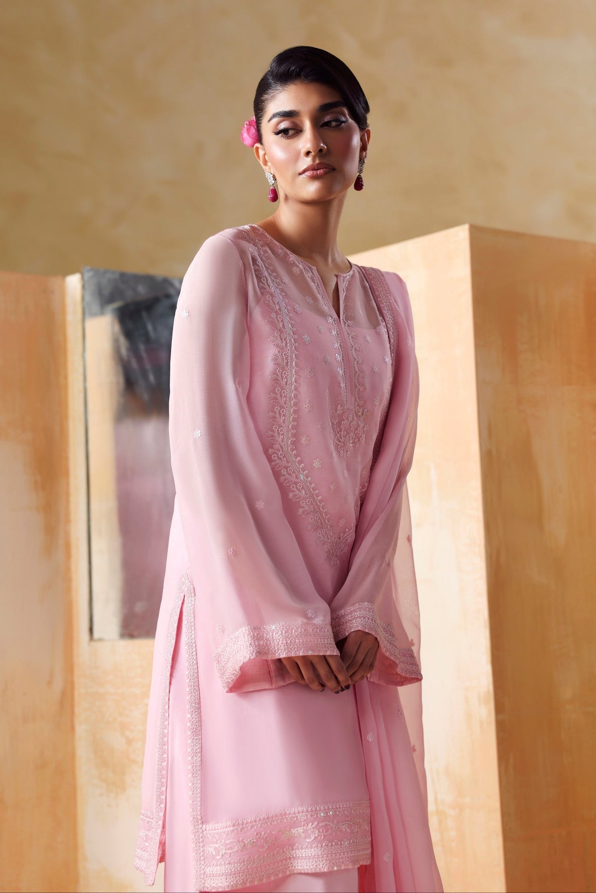 Akbar Aslam | Formal Pret | Ornella-Brand:Akbar Aslam-Type:Ladies Clothes-Pink-Chiffon-House of Maryam- Buy in UK, USA