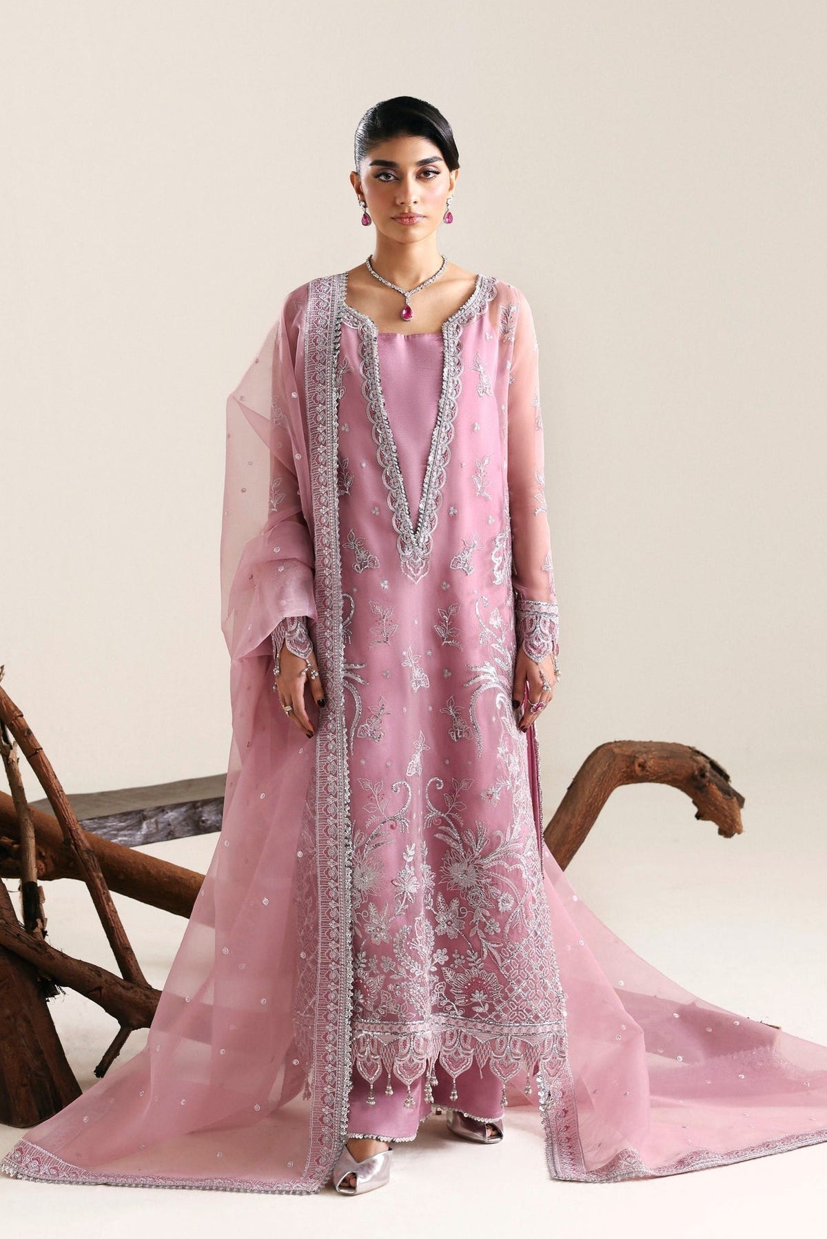 Akbar Aslam | Formal Pret | Vale-Brand:Akbar Aslam-Type:Ladies Clothes-Lilac-Organza-House of Maryam- Buy in UK, USA