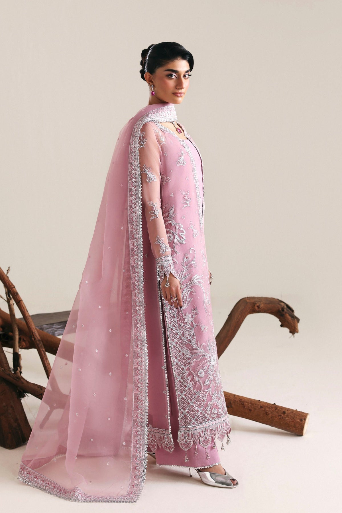 Akbar Aslam | Formal Pret | Vale-Brand:Akbar Aslam-Type:Ladies Clothes-Lilac-Organza-House of Maryam- Buy in UK, USA