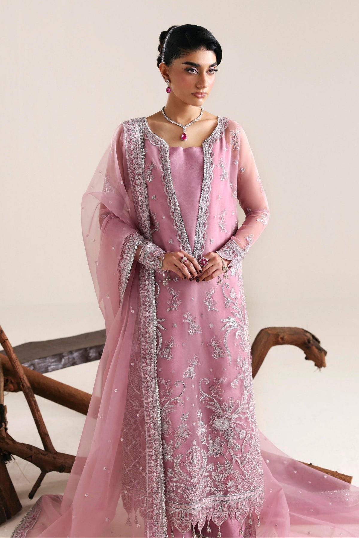 Akbar Aslam | Formal Pret | Vale-Brand:Akbar Aslam-Type:Ladies Clothes-Lilac-Organza-House of Maryam- Buy in UK, USA