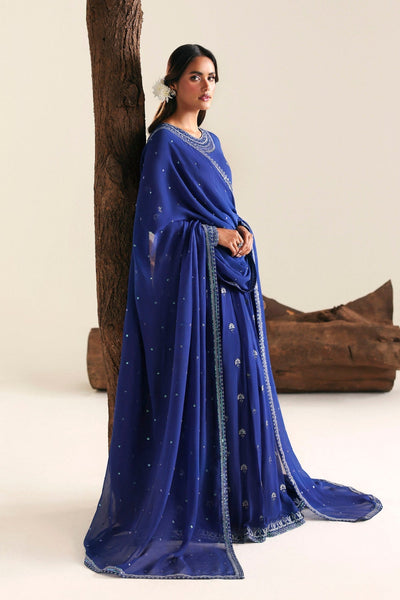 Akbar Aslam | Formal Pret | Zimalia-Brand:Akbar Aslam-Type:Ladies Clothes-Navy-Chiffon-House of Maryam- Buy in UK, USA