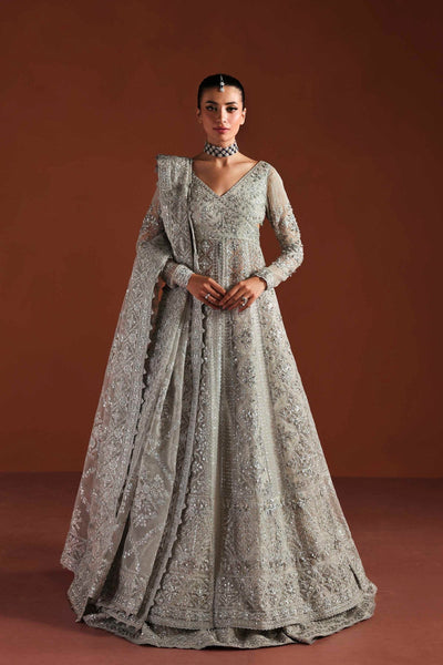 Akbar Aslam | Luxury Formals | Eden-Brand:Akbar Aslam-Type:Ladies Clothes-Silver Gray-Organza-House of Maryam- Buy in UK, USA