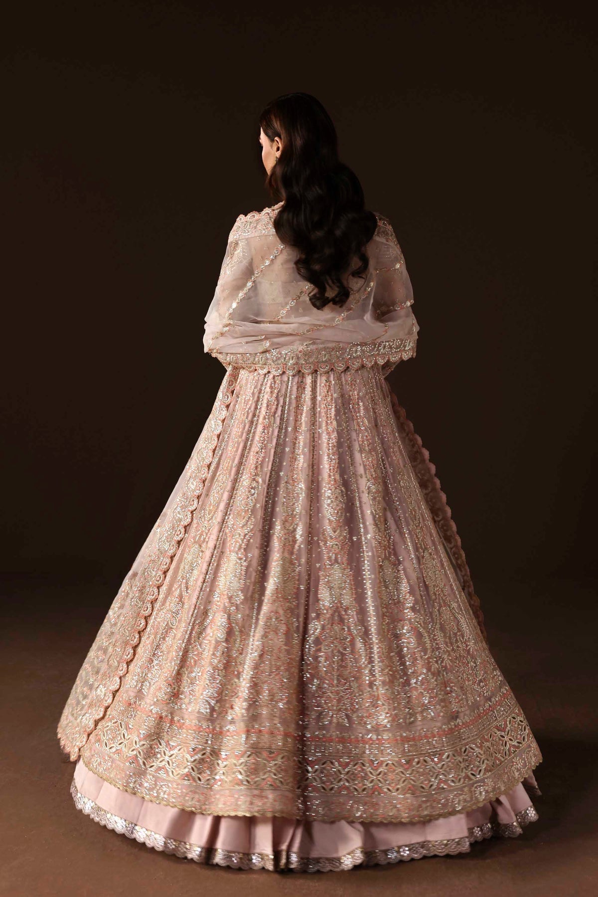 Akbar Aslam | Luxury Formals | Ember-Brand:Akbar Aslam-Type:Ladies Clothes-Light Pink-Organza-House of Maryam- Buy in UK, USA