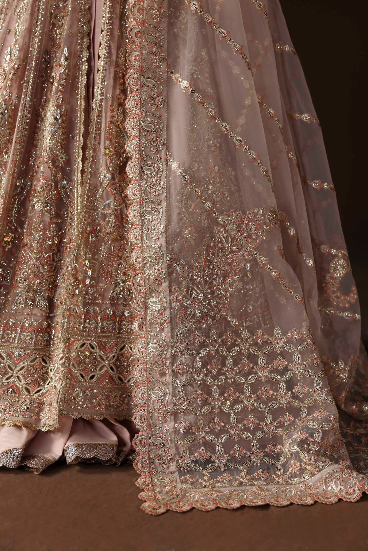 Akbar Aslam | Luxury Formals | Ember-Brand:Akbar Aslam-Type:Ladies Clothes-Light Pink-Organza-House of Maryam- Buy in UK, USA
