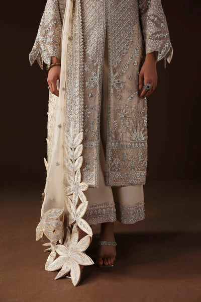 Akbar Aslam | Luxury Formals | Hazel-Brand:Akbar Aslam-Type:Ladies Clothes-Ivory-Organza-House of Maryam- Buy in UK, USA