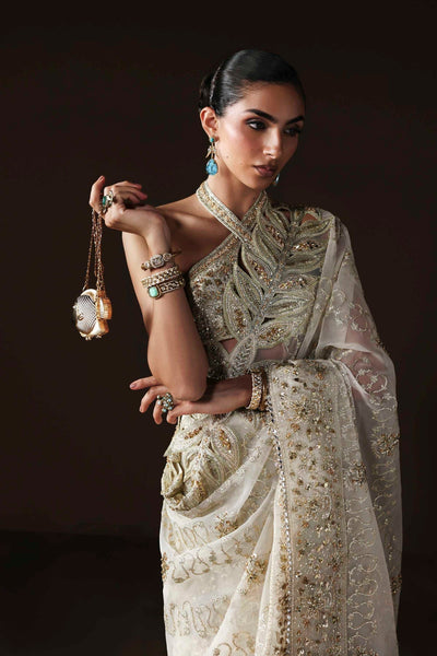 Akbar Aslam | Luxury Formals | Luna-Brand:Akbar Aslam-Type:Ladies Clothes-Ivory-Organza-House of Maryam- Buy in UK, USA