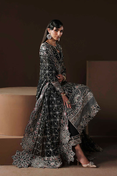 Akbar Aslam | Luxury Formals |Noir-Brand:Akbar Aslam-Type:Ladies Clothes-Black-Organza-House of Maryam- Buy in UK, USA