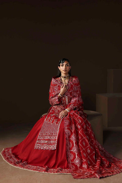 Akbar Aslam | Luxury Formals | Oracle-Brand:Adans Libas-Type:Ladies Clothes-Deep Red-Organza-House of Maryam- Buy in UK, USA
