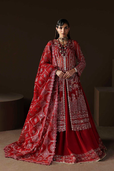 Akbar Aslam | Luxury Formals | Oracle-Brand:Adans Libas-Type:Ladies Clothes-Deep Red-Organza-House of Maryam- Buy in UK, USA