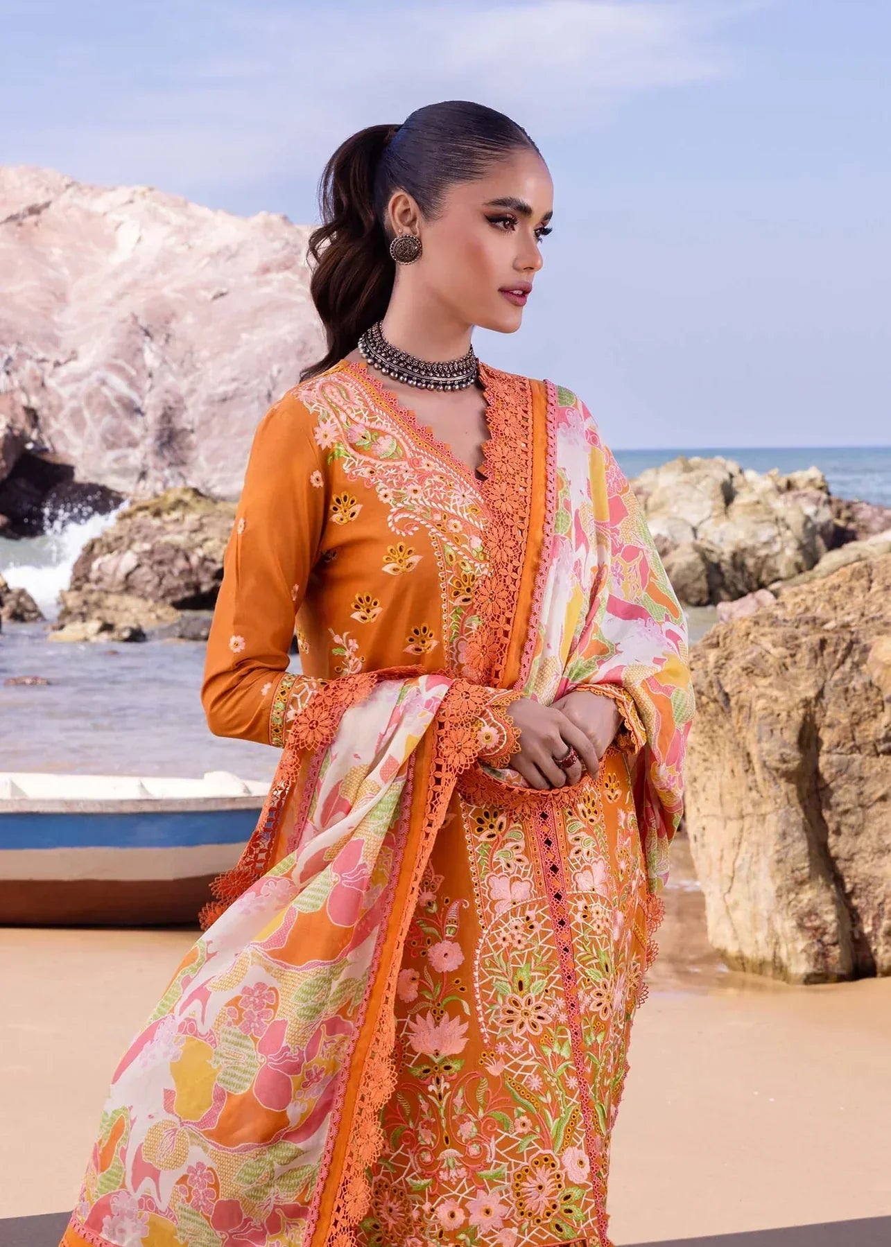 Akbar Aslam | Oasis Lawn 24 | Calla Lily by Designer Akbar Aslam - House of Maryam - Pakistani Designer Ethnic Wear in {{ shop.shopifyCountryName }}