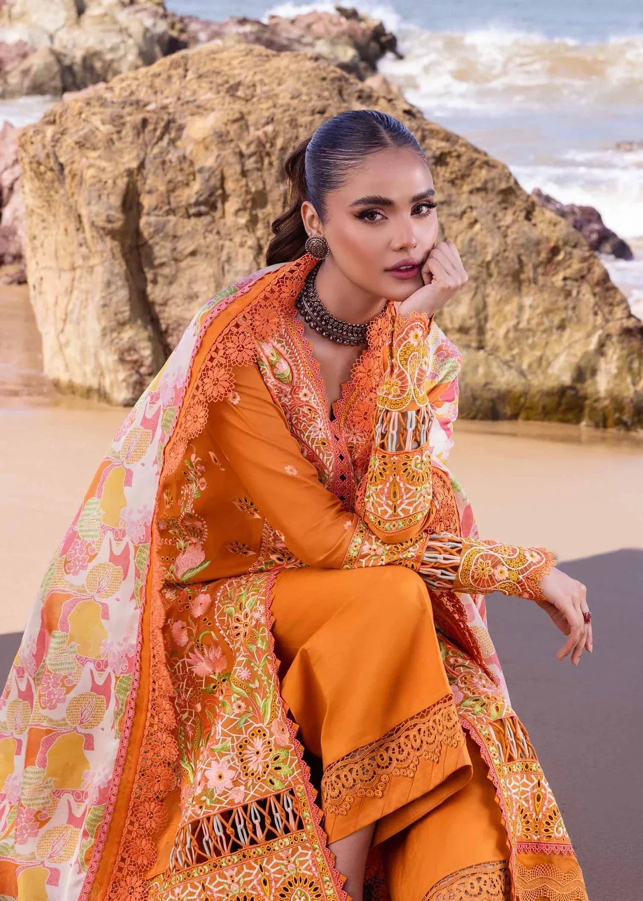 Akbar Aslam | Oasis Lawn 24 | Calla Lily by Designer Akbar Aslam - House of Maryam - Pakistani Designer Ethnic Wear in {{ shop.shopifyCountryName }}