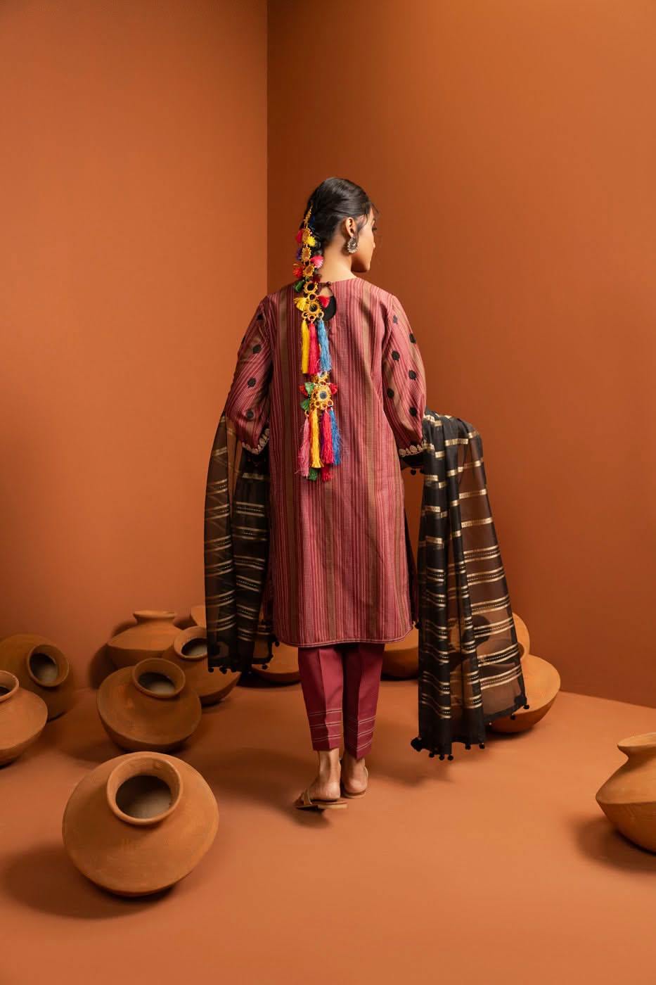 Al Karam | Susi Collection | SC-03-25-Brand:Alkaram-Type:Ladies Clothes-Maroon-Susi-House of Maryam- Buy in UK, USA