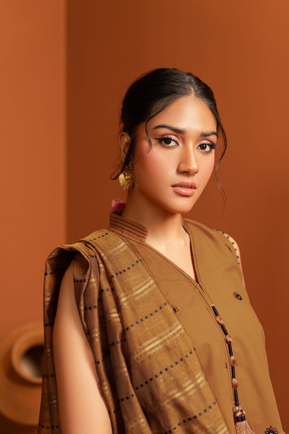 Al Karam | Susi Collection | SC-04-25-Brand:Alkaram-Type:Ladies Clothes-Brown-Cambric-House of Maryam- Buy in UK, USA