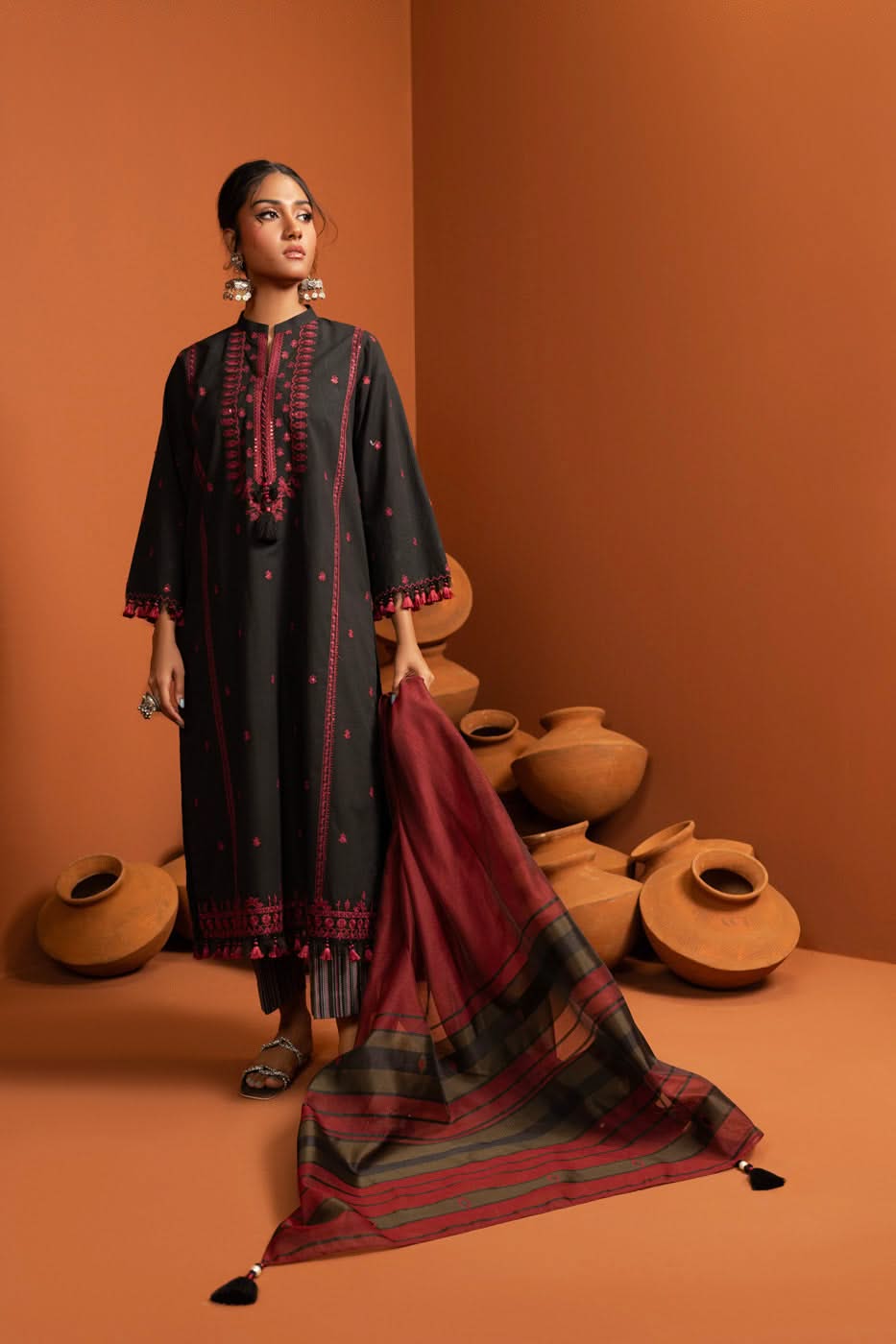Al Karam | Susi Collection | SC-06-25-Brand:Alkaram-Type:Ladies Clothes-Black-Cambric-House of Maryam- Buy in UK, USA