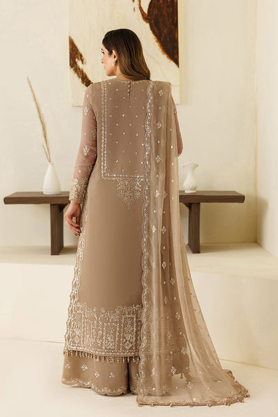 Alizeh | Aymal Luxury Bamber Chiffon | AF-BHM-4069-Dise-Brand:Alizeh-Type:Ladies Clothes-Coffee-Chiffon-House of Maryam- Buy in UK, USA