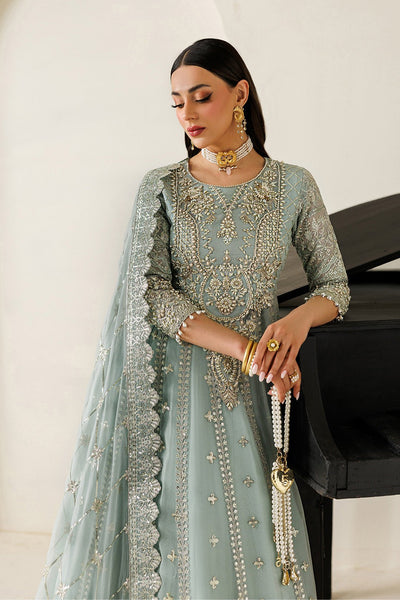 Alizeh | Aymal Luxury Bamber Chiffon | AF-BHM-4070-Sinoor-Brand:Alizeh-Type:Ladies Clothes-Ice Blue-Chiffon-House of Maryam- Buy in UK, USA