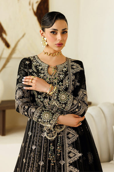 Alizeh | Aymal Luxury Bamber Chiffon | AF-BHM-4073-Blanc-Brand:Alizeh-Type:Ladies Clothes-Black-Chiffon-House of Maryam- Buy in UK, USA
