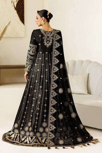 Alizeh | Aymal Luxury Bamber Chiffon | AF-BHM-4073-Blanc-Brand:Alizeh-Type:Ladies Clothes-Black-Chiffon-House of Maryam- Buy in UK, USA