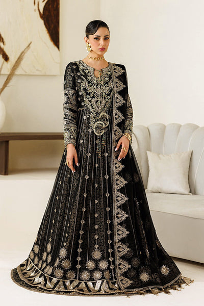 Alizeh | Aymal Luxury Bamber Chiffon | AF-BHM-4073-Blanc-Brand:Alizeh-Type:Ladies Clothes-Black-Chiffon-House of Maryam- Buy in UK, USA