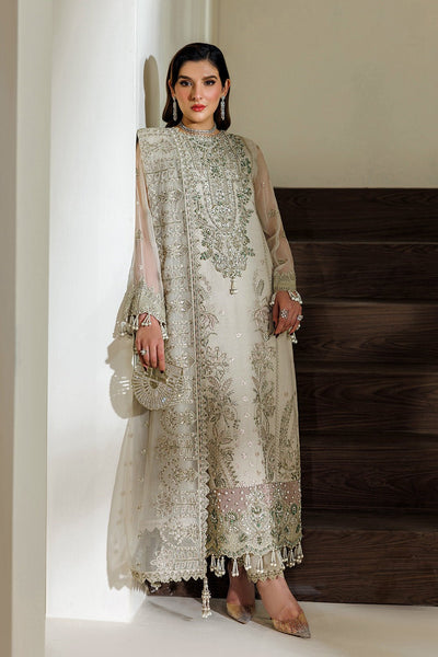 Alizeh | Aymal Luxury Bamber Chiffon | AF-BHM-4074-Navya-Brand:Alizeh-Type:Ladies Clothes-Off White-Chiffon-House of Maryam- Buy in UK, USA