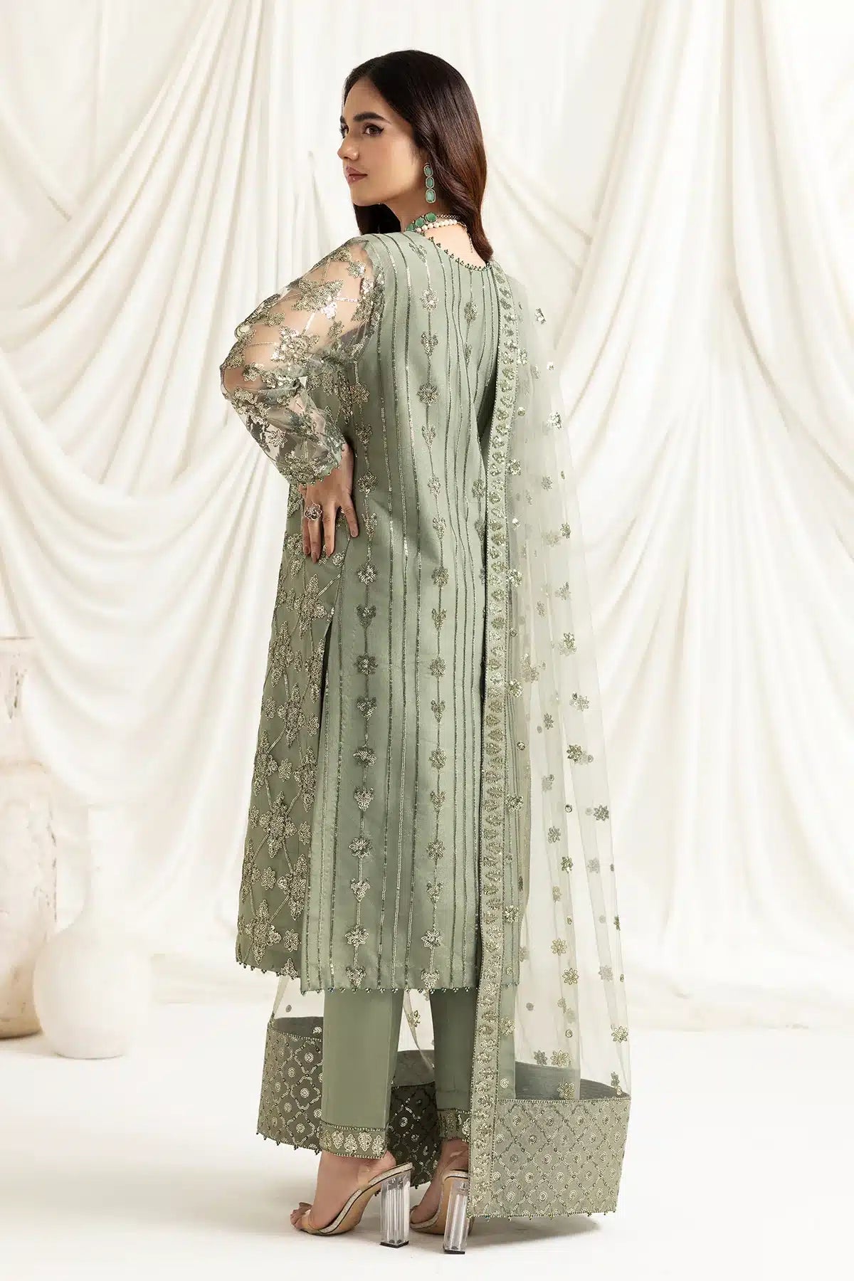 Alizeh | Dua Formals 23 | DUA-V02D02B-ALARA(PISTACHIO) -  Alizeh Formal - Original Designer Dress - House of Maryam