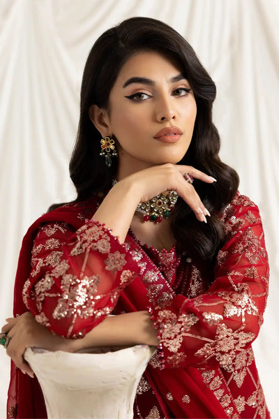 Alizeh | Dua Formals 23 | DUA-V02D02A-ALARA(RED) -  Alizeh Formal - Original Designer Dress - House of Maryam