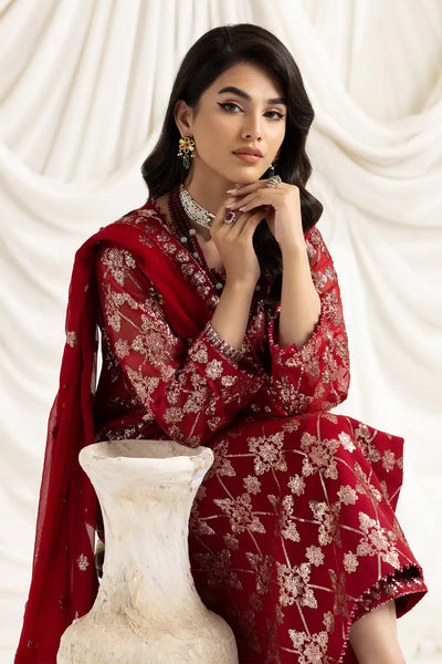 Alizeh | Dua Formals 23 | DUA-V02D02A-ALARA(RED) -  Alizeh Formal - Original Designer Dress - House of Maryam
