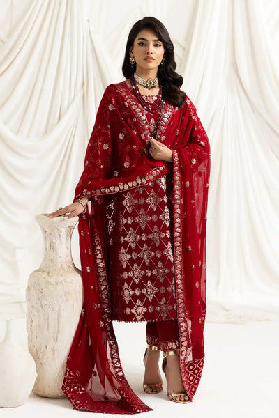Alizeh | Dua Formals 23 | DUA-V02D02A-ALARA(RED) -  Alizeh Formal - Original Designer Dress - House of Maryam