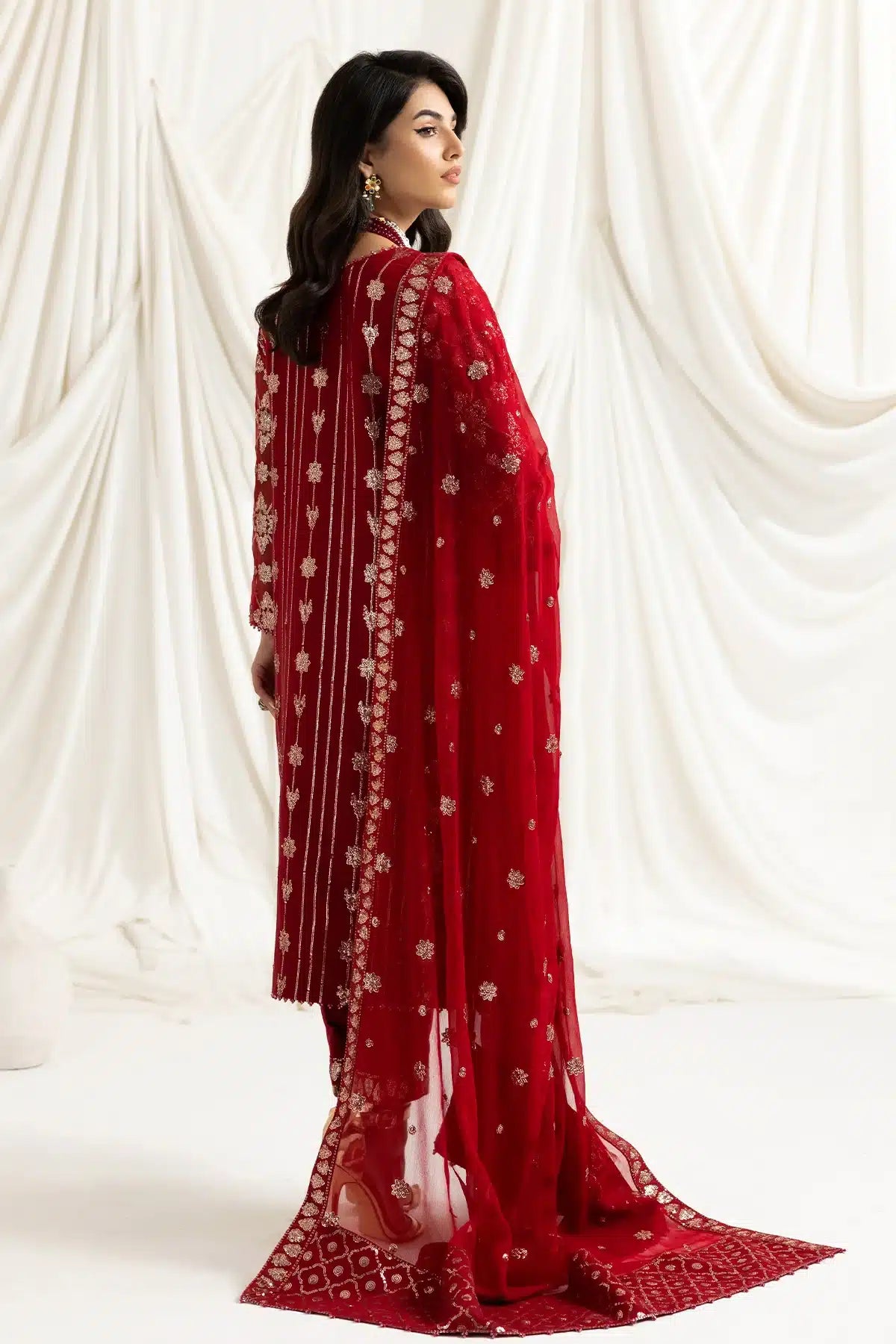 Alizeh | Dua Formals 23 | DUA-V02D02A-ALARA(RED) -  Alizeh Formal - Original Designer Dress - House of Maryam